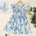 thumbnail image 7 of MXIEZI Baby Girls Flower Dress 18M-6Years Kids Ruffle Sleeve Dresses Sundress Tutu Dresses Toddler Summer Short Sleeve Party Princess Dress, 7 of 7