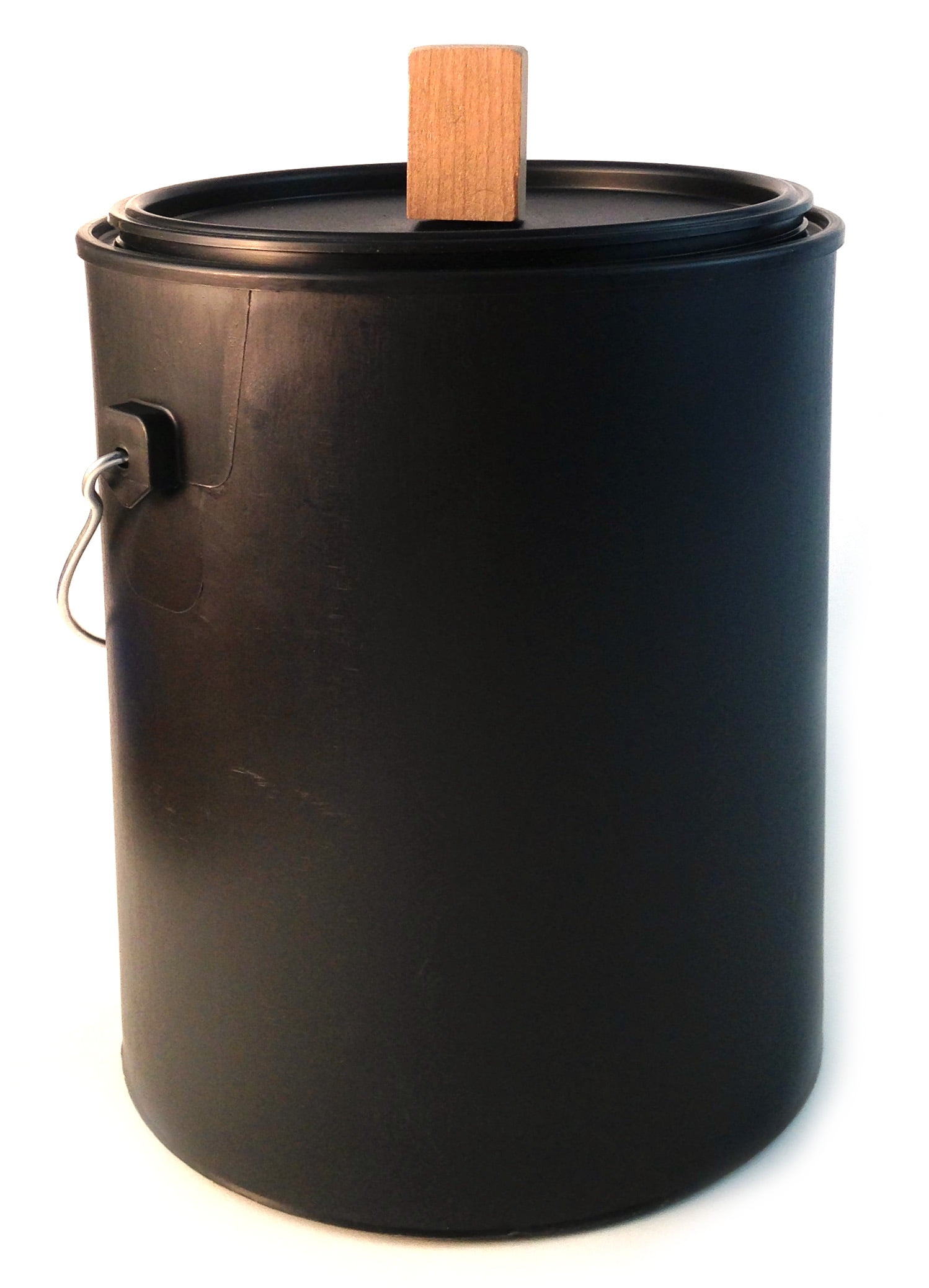 Kitchen Compost Bin 1 Gallon Black Plastic (Polypropylene) Pail with