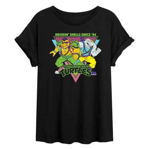 Teenage Mutant Ninja Turtles - 80S Bebop Rocksteady - Juniors Ideal Flowy Muscle T-Shirt