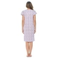 thumbnail image 4 of Casual Nights Women's Short Sleeve Floral And Lace Nightgown, 4 of 5