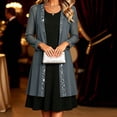 thumbnail image 4 of Fjofpr Womens Glitter Sequin Cardigan Long Sleeve Sparkle Women'S Solid Color Chiffon Cardigan with Sequin Border Elegant Long Sleeved Cover Shirt Cocktail Party Cardigan Jacket, 4 of 7