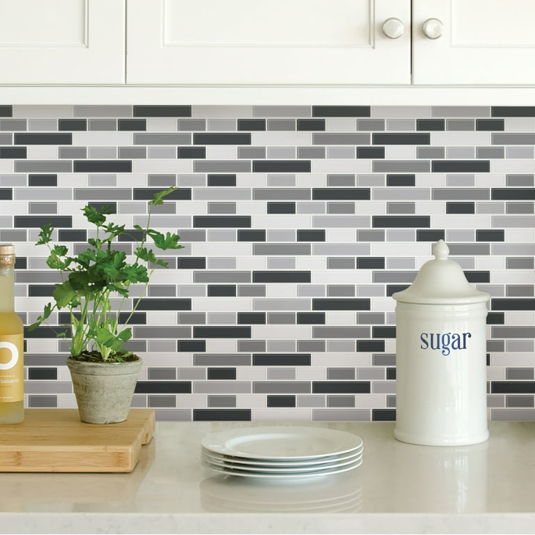 InHome Smoked Glass 10 in. x 10 in. Peel and Stick Resin Backsplash Tiles (4-Pack) InHome Smoked Glass 10 in. x 10 in. Peel and Stick Resin Backsplash Tiles (4-Pack)