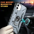 thumbnail image 6 of Dteck for Apple iPhone 12 Pro Max Heavy Duty Military Grade Armor Rugged Phone Protective Case with Ring Magnetic Car Mount Kickstand for iPhone 12 Pro Max,Gray, 6 of 8