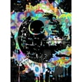 thumbnail image 4 of Stephen Chambers 25x32 Black Ornate Wood Framed With Double Matting Wall Art Titled - Death Star Graffiti, 4 of 6