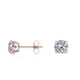 thumbnail image 5 of Aros Tipo Botón JeenMata con Solitario de Moissanita 4 Quilates Baño de Oro Rosa 18 K sobre Plata, 5 of 6