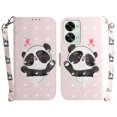 thumbnail image 2 of Case for OnePlus Nord 2T 5G Cover Magnetic 3D Pattern Wallet Flip Case With Strap - Cute panda, 2 of 5