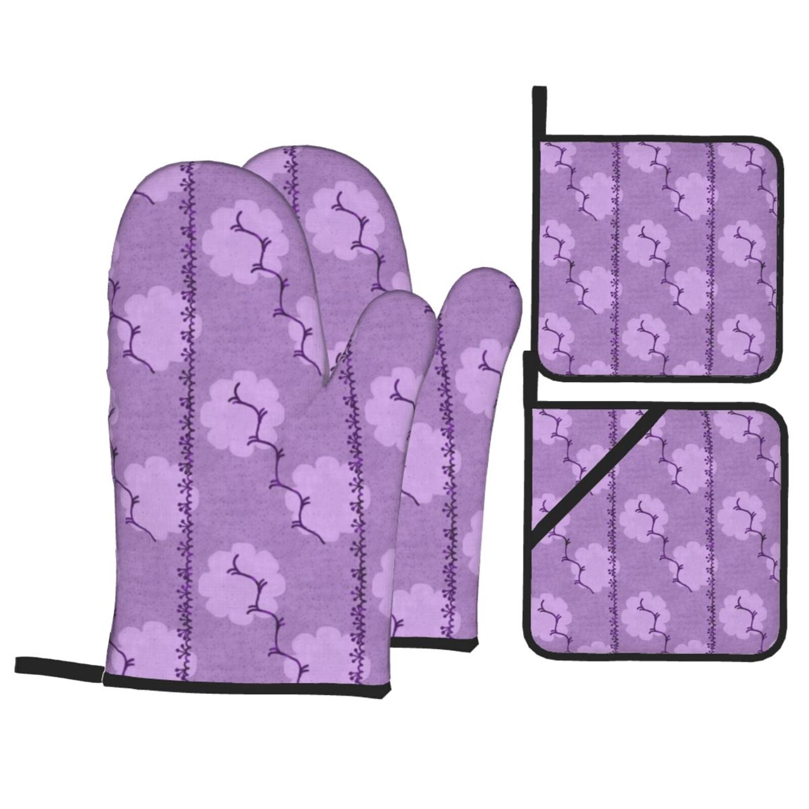 Oven Mitts and Pot Holders Set, Baking 4-Piece Set for Kitchen for ...