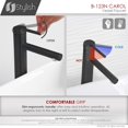 thumbnail image 3 of Stylish Single-Handle Matte Black Vessel Bathroom Faucet Height 11⅝" B-123N, 3 of 12