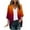 Red, variant on VEKDONE Womens Gradient Color Cardigan Trendy Outdoor Streetwear Cover Ups Summer 3/4 Sleeve Chiffon Kimono Cardigans Lightweight Breathable Open Front Capes Orange L