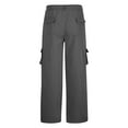 thumbnail image 4 of Floleo Cargo Pants for Men Clearance, Men's Relaxed Fit Straight Leg Zipper Button Casual Work Pants with Pockets, Size M-3XL, 4 of 4