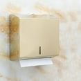 thumbnail image 3 of Wall-Mounted Paper Towel Dispenser Brushed Finish Stainless Steel Large Capacity Bathroom Hand Towel Kitchen Tissue Holder Box with Keys Design, 3 of 13