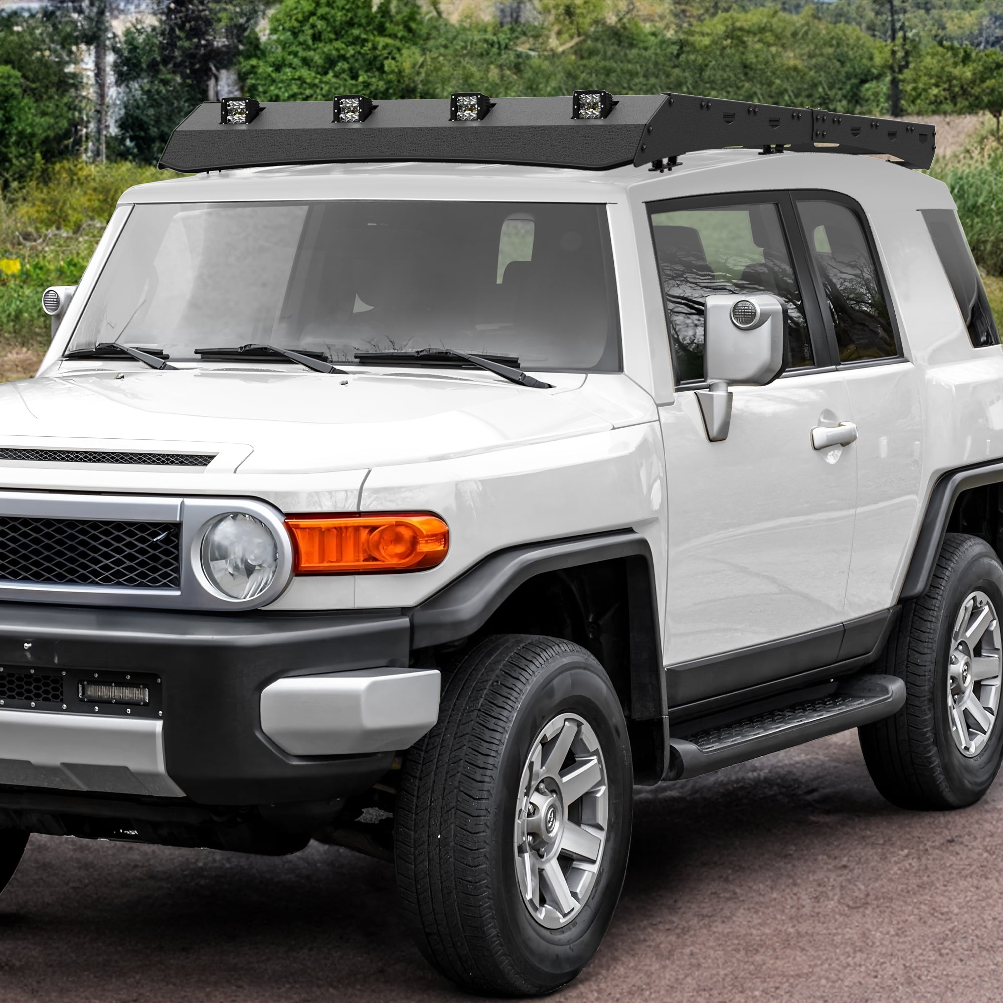 POFENZE Roof Rack Compatible for 2006-2014 Toyota FJ Cruiser Roof Cargo Carriers with Cross Bars