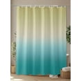 thumbnail image 4 of Yellow Cyan Shower Curtain, Turquoise Gradient Waterproof Shower Curtain Set with 12 Hooks Lightweight Washable Fabric Shower Curtains for Bathroom 72x78 Inches, 4 of 6