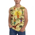 thumbnail image 1 of Fotbe Ethnic African Men's Camiseta sin Mangas Estampada para Hombres, Playera Casual para Gimnasio, Entrenamiento, Playa-3X-Large, 1 of 7