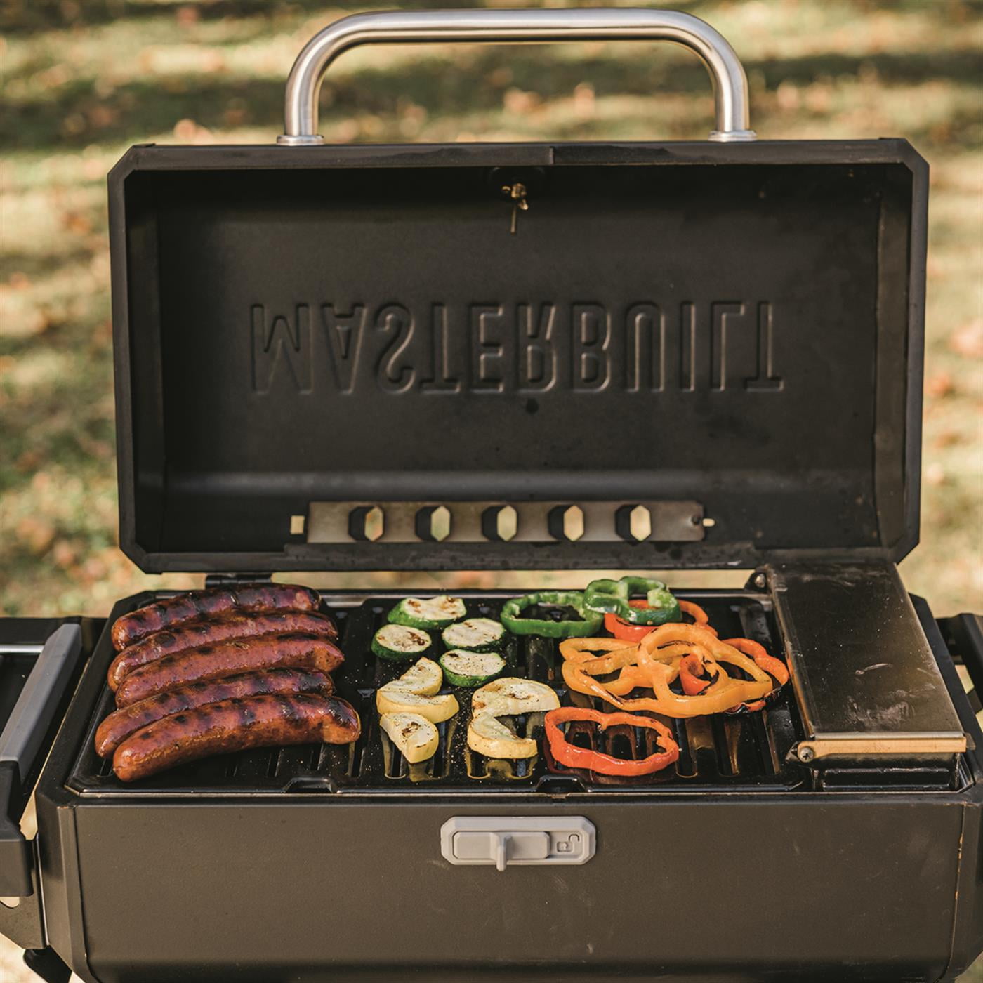 Portable Charcoal Grill and Smoker with cart and Analog Temperature Control