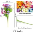 thumbnail image 2 of 10 Bundles Outdoor Artificial Flowers for Decoration, UV Resistant Fake Flowers No Fade Faux Flowers Plastic Bouquet Hanging Plants for Outside Home Garden Porch Window Box Decor Silk Mums, 2 of 5