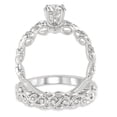 thumbnail image 3 of 1.00 Carat Infinity Antique Bridal set in round cut diamond in 10k white gold, 3 of 3
