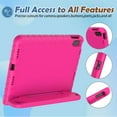 thumbnail image 5 of BMOUO Kids Case for iPad (A16) 11th Generation 11 Inch 2025, iPad 10th Generation 10.9" 2022 with Built-in Screen Protector Durable Shockproof Lightweight Handle Cover for iPad 10/11 Gen, Rose, 5 of 8