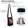thumbnail image 6 of HELLHERO Painted Rugby Pattern Small Crossbody Purse Double Layer Polyester Men, Women 4.33x1.97x7.09 for Daily Commute or Casual Outings, 6 of 7