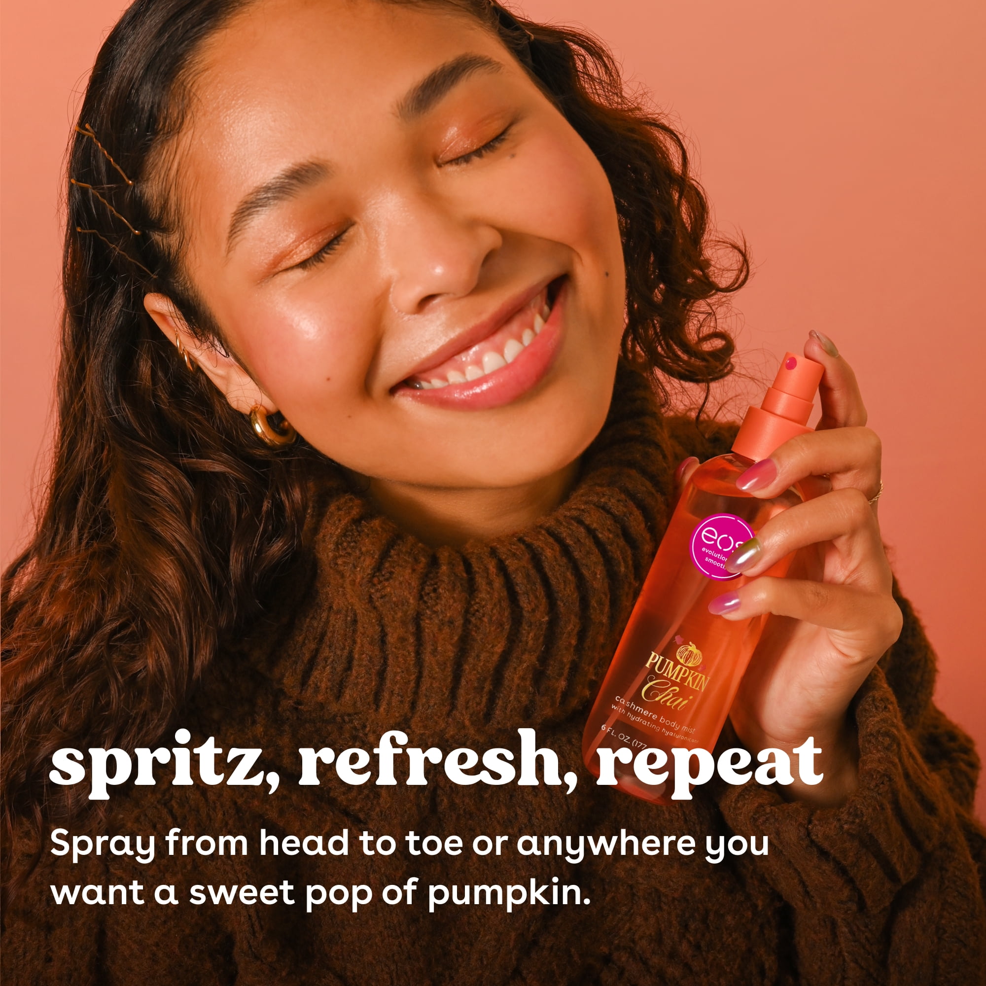 eos Pumpkin Chai Body Mist for Women, Fine Fragrance Mist, 6 fl oz