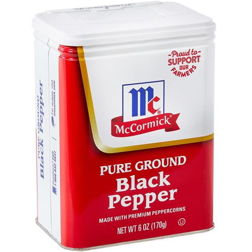 Mccormick Pure Ground Black Pepper, 6 Oz - Pack of 2