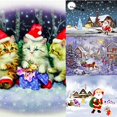 thumbnail image 2 of 5D DIY Santa Claus pintura de diamantes de imitación costura Navidad muñeco de nieve diamante bordado imagen escena de nieve punto de cruz Advancent JR0616-01, 2 of 6