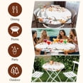 thumbnail image 7 of Orange Blue Pumpkin Fall Round Tablecloth, Fitted Table Cover with Elastic for 36"-44" Round Tables, Thanksgiving Floral Leaves Table Cloth Outdoor Indoor Dinning Party Waterproof Tablecloths, 7 of 7