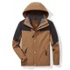 thumbnail image 3 of Gabardina para mujer Chaqueta cortavientos para mujer Impermeable transpirable Deportes al libre Ropa de trabajo con capucha (Marrón, XL), 3 of 4