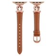 thumbnail image 2 of Dwitch Genuine Leather Band Compatible with Apple Watch Women 49mm 45mm 44mm 42mm(2024 series 10), Slim Leather Strap with D-Shape Metal Buckle for iWatch Series Ultra 10 9 8 SE 7 6 5 4 3 2 1,E, 2 of 6