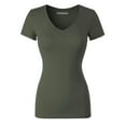 thumbnail image 3 of MixMatchy Women's Basic Solid Multi Colors Fitted Short Sleeve T-Shirt [S-3XL], 3 of 5
