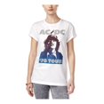 thumbnail image 1 of Camiseta híbrida AC/DC '76 Tour para mujer, blanca, pequeña, 1 of 2