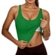 thumbnail image 1 of Camiseta sin mangas con cuello cuadrado para mujer - Camiseta elástica con sujetador incorporado para hacer ejercicio y para el día a día, 1 of 5