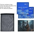 thumbnail image 6 of Jigsaw Puzzle Cool Black Wolf 1000 Pieces, Zigsaw with Alphabet Partition Storage Bag Easy to Solve, Fun Family Game Creative Gift for Friends Parents Grandparents, 6 of 6