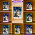 thumbnail image 3 of Hello Winter Manx Welcome Snowy Night Watercolor Vintage Acrylic Plaque with Wood Photo Frame Box Cat Lover Kitten Owner Gifts Light Box - 01011, 3 of 5