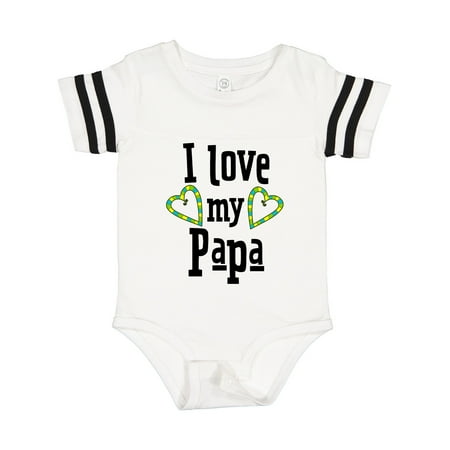 

Inktastic I Love My Papa- Hearts Gift Baby Boy or Baby Girl Bodysuit