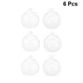 thumbnail image 5 of Viveous 6 Pcs 80mm Clear Ball Shaped Hanging Glass Vases Flat Base Design Ball Shape Flower Plants Terrarium Vase Containers Landscape DIY Wedding Home Decor, 5 of 5