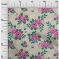 thumbnail image 1 of oneOone Cotton Poplin Dusty Gray Fabric Leaves & Rose Sewing Material Print Fabric By The Yard 56 Inch Wide-AY4, 1 of 4