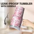 thumbnail image 5 of Flamingo Tumbler with Handle 20OZ Stainless Steel Insulated Coffee Mug Travel Cup Leak Proof Double Wall Vacuum Design Ideal Gifts for Women Girls on Birthday Christmas Summer Daily Use, 5 of 6