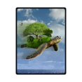 thumbnail image 1 of RYLABLUE Sea Turtle Fleece Blanket Throw Blanket 58x80 inches, 1 of 1