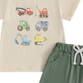 thumbnail image 4 of Linfrsh Baby Boy Clothes Outfits Sets for Boys 2 Piece Boy Clothes Tops Shorts Set Baby Clothes Boy Playwear Summer Boy Outfits(Beige,2-3 Years), 4 of 4