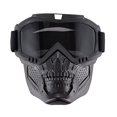 thumbnail image 1 of Cascos de motocicleta YONGSHENG Mascarilla Escudo Gafas desmontables Gris negro, 1 of 5