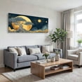 thumbnail image 3 of Oversized Canvas Wall Art Tree of Life with Sun and Moon, Blue Abstract Nature Paintings, Modern Canvas Prints for Living Room Bedroom Home Decoration, 3 of 7