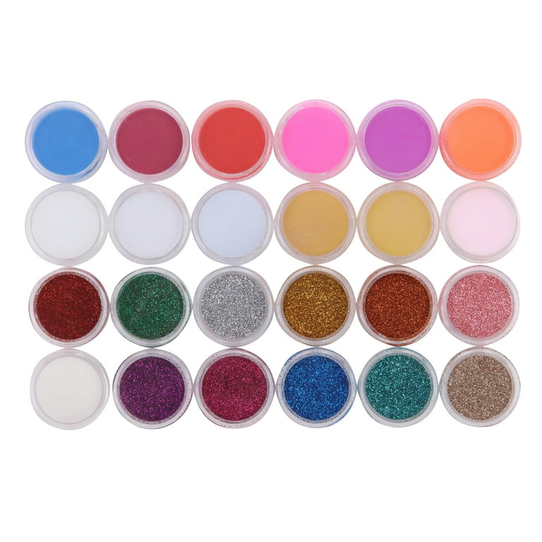 Starter Acrylic Kit #2 - 24 Colors Glitter Acrylic Powder Nail Kit