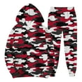 thumbnail image 3 of Hearthz Sweat Suits for Men 2 Piece Camouflage Fleece Athletic Jacket and Cargo Sweatpants Winter Sweatsuit for Men, 3 of 6