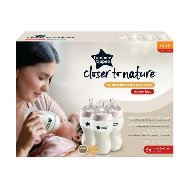 Tommee Tippee Closer to Nature Added Cereal Baby Bottle, 11oz