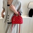 thumbnail image 3 of Bolsa De Hombro Bolso de mano para mujer, bolso de mano de piel sintética, bolso de mano sencillo y elegante, bandolera (rojo), 3 of 7