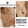 thumbnail image 4 of Beautlace 925 Sterling Silver Teardrop September Sapphire Birthstone Necklace,Pear Cut Pendant Necklace Jewelry Birthday Christmas Gifts for Women/ Wife /Lover, 4 of 12
