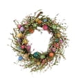 thumbnail image 3 of Abbracc Round Easter Wreath with Pastel Eggs Front Door Spring Pendant Artificial Flower A, 3 of 9