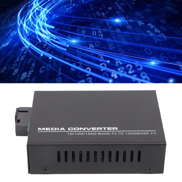 Convertisseur de Média Ethernet Monomode, 10/100/1000M, Design Compact, Extension 25km, Plug and Play, Port RJ45, Indicateurs LED