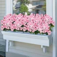 thumbnail image 2 of ZOELNIC 6 Bundles Artificial Fake Pansies Outdoors Flowers UV Resistant Silk Pansy Plastic Faux Plants for Home Outside Garden Window Box Farmhouse Planters Front Door Porch Patio Decor, Pink, 2 of 8